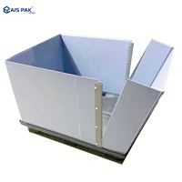 Conteneur à manches en plastique de grande taille réglable en hauteur, caisse pliable