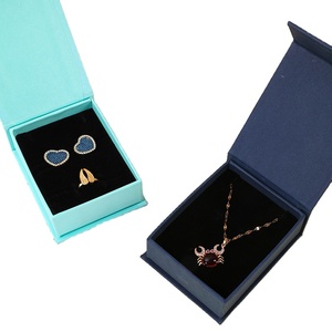 Hot Sale Custom Luxury Sliding Drawer Jewelry <b>Box</b> with Magnetic Flip Paper <b>Gift</b> Packaging for Ring and <b>Earring</b> - Product Image 1