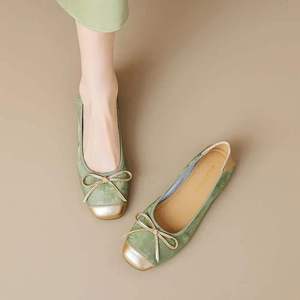 <span class=keywords><strong>Ballerine</strong></span> Francesi a Punta Bassa 2025 Nuova Collezione Estiva <span class=keywords><strong>con</strong></span> Fiocco, Suola Morbida, Fodera in Pelle, Suola Esterna in PVC, Scarpe Basse da <span class=keywords><strong>Donna</strong></span> - Product Image 4