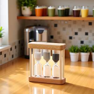 <span class=keywords><strong>Sablier</strong></span> en bois personnalisé, minuteur, horloge, décoration d'intérieur, outils de cuisine, cadeau pour un style épuré - Product Image 2