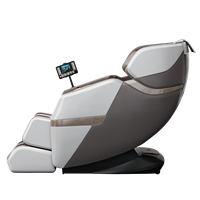 Fauteuil de massage robotisé IA professionnel 4D pour le corps entier avec rouleaux de massage des pieds et des mollets, en cuir, pour étirements thaïlandais automatiques