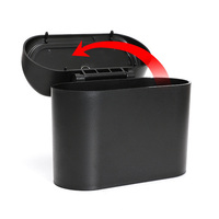 Automobile Mini Auto Poubelle ABS étanche avec couvercle Poubelle de voiture Poubelle portable