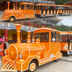 รถไฟฟ้า42ที่นั่งสำหรับนักท่องเที่ยว175kwh แบบไม่มีร่องรอยแบตเตอรี่การขับขี่ด้วยไฟฟ้าสำหรับสวนสาธารณะและนักท่องเที่ยว - Product Image 1