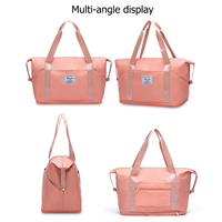 Sac de voyage extensible imperméable en Oxford, sac de week-end, sac à main avec séparation sec/humide, multicolore pour femmes, pour les courts séjours