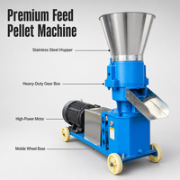 Machine de production de granulés d'aliments pour animaux, alimentée au diesel