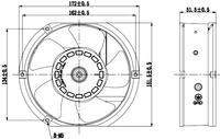 YCCFAN 172x150x51mm 1751 YAL1751B2 Ventilador de refrigeración de flujo de aire máximo