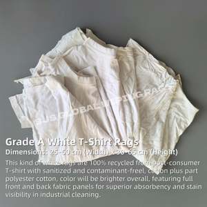 Paños de Algodón Blancos para Limpiar, en Bolsa de 10 kg, para Uso en Talleres Mecánicos, 100% Algodón Blanco - Product Image 2