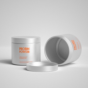 Eco-Friendly Recyclable 480ml Tin Can with Screw Cap Aluminum Smooth Lid for Powder Food Aluminum Cans - Product Image 2