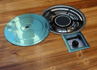 Gril d'intérieur de table de cuisinière à gaz portative de conception coréenne pour le gril Hotpot Hotpot