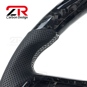 Volante de Fibra de Carbono Forjado con Pantalla LED para Volkswagen MK7 Golf 7 GTI MK6 GTD <span class=keywords><strong>R</strong></span> Gts <span class=keywords><strong>R</strong></span>-<span class=keywords><strong>Line</strong></span> <span class=keywords><strong>Tiguan</strong></span> Scirocco Passat Polo - Product Image 4