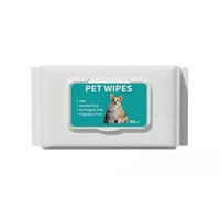 Lingettes antibactériennes écologiques en tissu non tissé pour chiens et chats - Éliminateur de taches de larmes et de cernes oculaires sans rinçage, désodorisant, sans parfum