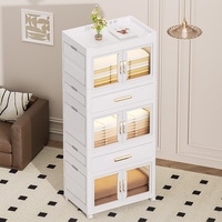 Bacs de rangement multifonctionnels en plastique transparent Organisateur de tiroirs en plastique Armoire de rangement pour commode