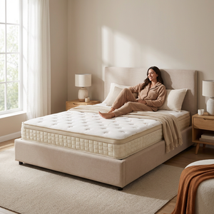 Matelas Hybride à Ressorts Ensachés et Mousse à Mémoire de Forme Compressé en Rouleau – Tailles Queen et King – Matelas Orthopédiques Compressés - Product Image 1