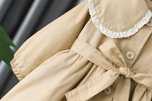 เสื้อแจ็คเก็ตกันลมแขนยาวสำหรับเด็กผู้หญิง CMZ 34343 รุ่นฤดูใบไม้ผลิและฤดูใบไม้ร่วง สำหรับเด็กอายุ 1-5 ปี เสื้อโค้ทกันหนาวหนาสำหรับเด็กผู้หญิง - Product Image 5