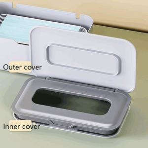 Porta pañuelos faciales promocional, caja de almacenamiento de plástico con tapa, caja de pañuelos para coche con logotipo personalizado - Product Image 4