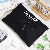 Sac d'emballage en coton sergé personnalisé avec logo imprimé, pour vêtements, cheveux, paquets, réutilisable, sac cadeau en coton sergé, sac anti-poussière pour perruque