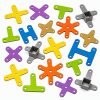 Plaque de connexion personnalisée en tôle estampée, motif étoile croisée, araignée, multi-bras, quincaillerie de jonction, anodisée colorée, service de fabrication OEM