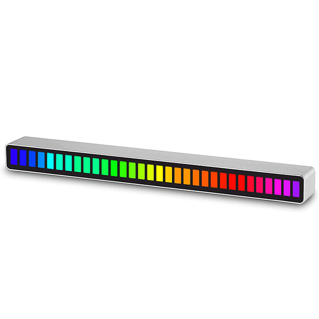 RGB Colorful Audio Bar Sound Control Rhythm Lights Car Music Level Lamps Dynamic Display Pickup Strip Light
