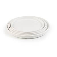 Assiette en Mélamine Durable et Incassable, Assiettes de Table Modernes en Plastique, Logo Personnalisé, pour Fête, Usine, Rondes Blanches