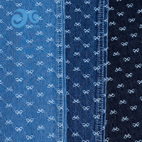 Tissu Denim Jacquard à Mini Nœuds Intégrés M3448-07, Motif Ruban Dense, En Stock pour Vêtements Chic Homme Femme