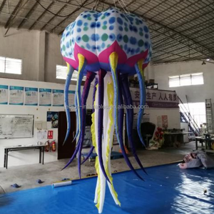 โมเดลโคมไฟแมงกะพรุนสีชมพูขนาดใหญ่แบบเป่าลม ตกแต่งธีมมหาสมุทร ตัวละครสัตว์เป่าลมสำหรับโฆษณา - Product Image 6