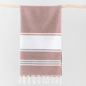 Serviette de plage turque 100% coton, légère, sans sable, avec pompons, type Fouta, Pestemal, <span class=keywords><strong>Hammam</strong></span> - Product Image 4