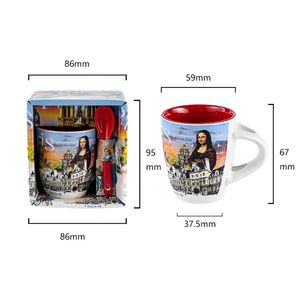 Taza de Cerámica Personalizable con Impresión de Monumentos de la Ciudad, Regalo de Viaje Personalizado, Tazas de Porcelana para Tiendas de Museos - Product Image 4