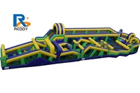 Vente flash : jeux sportifs géants pour adultes en plein air, parcours d'obstacles gonflable, toboggan, château gonflable, aire de jeux avec souffleur