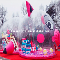 Maison Bulle Gonflable en PVC, Tente Dôme Transparente pour Extérieur, Structures de Jeu pour Enfants, Fêtes Intérieures/Extérieures et Publicité