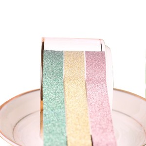 1.5cm * 10m di nastro di carta decorativa con stella glitterata bassa con adesivo con Logo personalizzato nastro adesivo Washi - Product Image 6