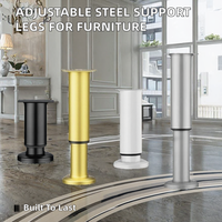Pieds de support réglables en acier inoxydable sans perçage, design moderne, pour meubles de salon, canapés, tables, lits
