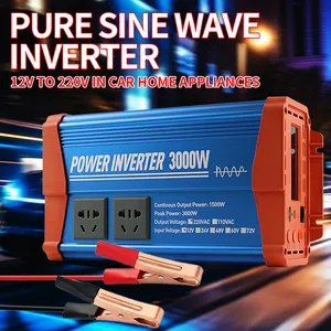 3000w pure sine wave inverter with toroidal transformer car inverter 12v dc to 220vac inverter
