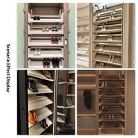 Meuble à chaussures électrique rotatif en acier, étagère de rangement inclinable à 360 degrés, armoire à chaussures intelligente, armoire d'entretien des chaussures
