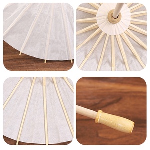 Ombrello Parasole in Legno per Decorazioni Matrimoniali con Telaio in Fibra di Vetro e Stampa Personalizzata per Ospiti, <span class=keywords><strong>Sposi</strong></span> e Sposa - Product Image 4