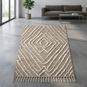 Tapis en jute bio tressé fait main, moderne, en fibres naturelles, adapté aux animaux domestiques, antidérapant - Product Image 4