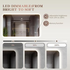 <span class=keywords><strong>Miroir</strong></span> <span class=keywords><strong>LED</strong></span> intelligent moderne, éclairage intégré, direct usine, en verre flottant, grand rectangle sans cadre, <span class=keywords><strong>pour</strong></span> salles de bain, IP44, rétroéclairé par le fabricant - Product Image 4