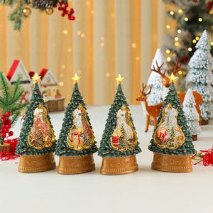 Nuevo adorno para árbol de Navidad con luz, música y nieve artificial, un regalo perfecto para novias y niños. - Product Image 3