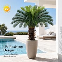 Plante artificielle Cycas Revoluta (Sago Palm) en pot pour intérieur, extérieur, véranda, patio, maison, bureau