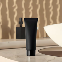 Tube souple en plastique noir vide de 30 à 200ml avec bouchon à vis pour crème pour les mains Soin de la peau Nettoyant pour le visage Shampooing Tube cosmétique de 150ml