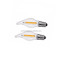 Lampe à incandescence E10 LED 14-55V Ampoule de pont de Noël Forme de flamme Ampoule de bougie Lampes de veilleuse