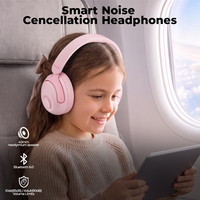 Casque Bluetooth sans fil pour enfants, logo personnalisé OEM, réduction de bruit ANC, prise en charge de l'application, écouteurs pour enfants
