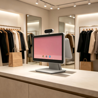 Terminal de point de vente tactile Android Windows 15,6 pouces, deuxième écran, résolution 1920x1080, Bluetooth 5.2, Wi-Fi 6 pour restaurant/supermarché