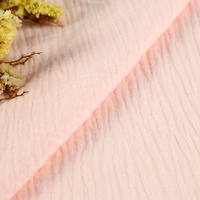 Tissu en mousseline double gaze biologique certifié GOTS, 100% coton, tissu à bulles uni et à motifs pour couverture de bébé