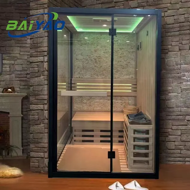 Infared Indoor 2 Pessoas Sauna De madeira tradicional Jardim Red Cedar & Hemlock Smart Barrel Sauna Molhada Saunas Saunas Saunas