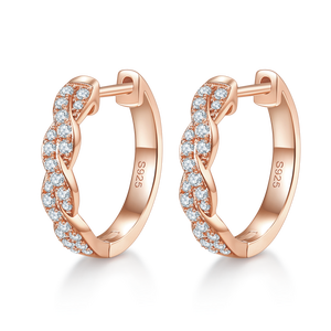 Pendientes S925 plata moissanite diamante D grado 0.41CT - Product Image 2