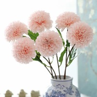 DLF001 Fleurs artificielles Dahlia à toucher réel, hydratantes, fleurs roses pour mariage et décoration intérieure
