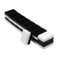 Carreaux de Mahjong à double couche en acrylique noir et blanc Ensemble de Mahjong américain Carreaux pour jeu de divertissement en plein air
