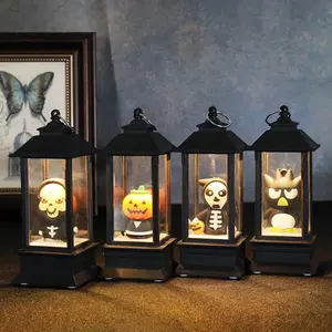 Newest Owl Ghost Pumpkin Hanging Lantern Light Bar Secret Room Haunted House Led Wind Lamp Halloween Decoration Supplies Props