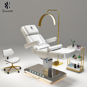 Cama de Masaje Eléctrica Moderna Sincoo, 4 Motores, Plegable, Silla Facial para Salón de Belleza y Spa, Cuero PU, Ajustable, con Características de Acero Inoxidable - Product Image 6