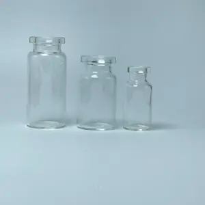 Frasco de vidro tubular âmbar ou transparente de alta qualidade para cosméticos ou produtos farmacêuticos